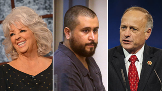 Paula Deen (Slaven Vlasic/Getty Images);Â George Zimmerman (Pool/Getty Images); Rep. Steve King (Pete Marovich/Getty Images)